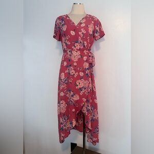 Floral Midi Wrap Dress 💐👗